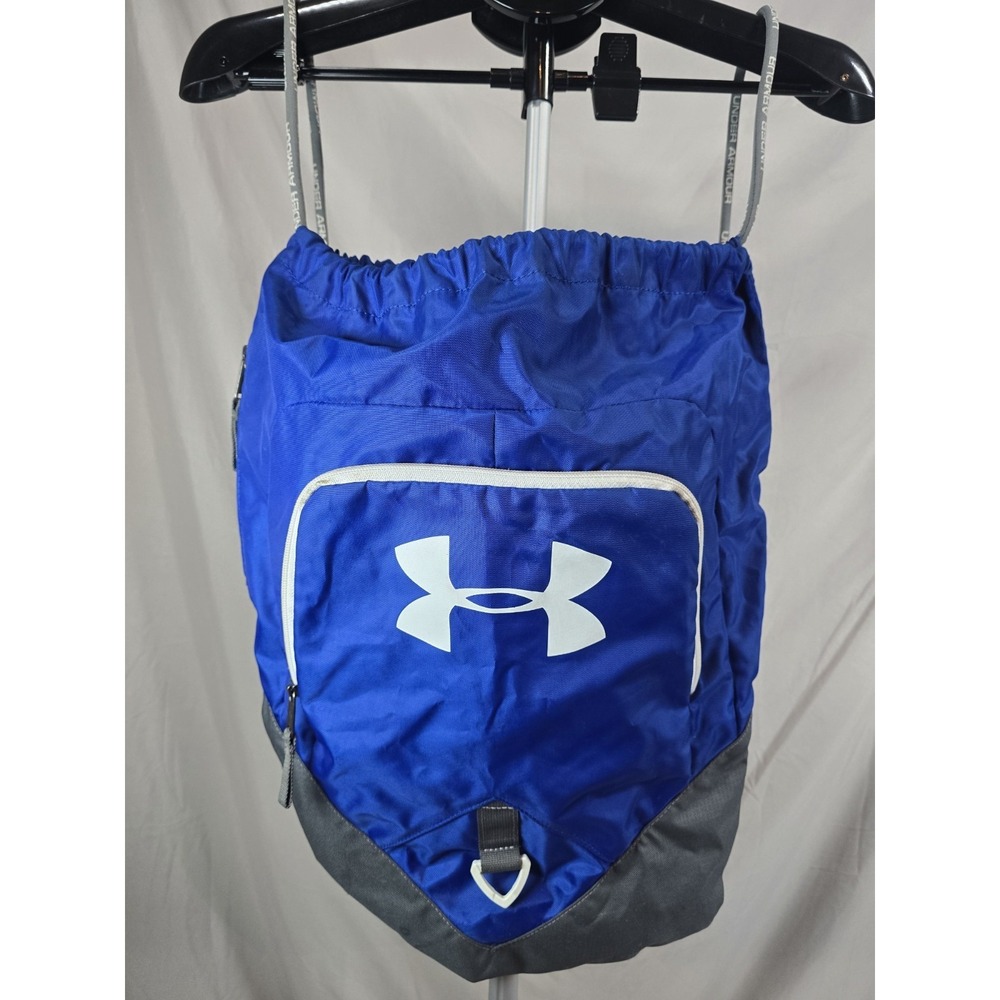 Under Armour Undeniable Sackpack Blue/White Sling Backpack EUC